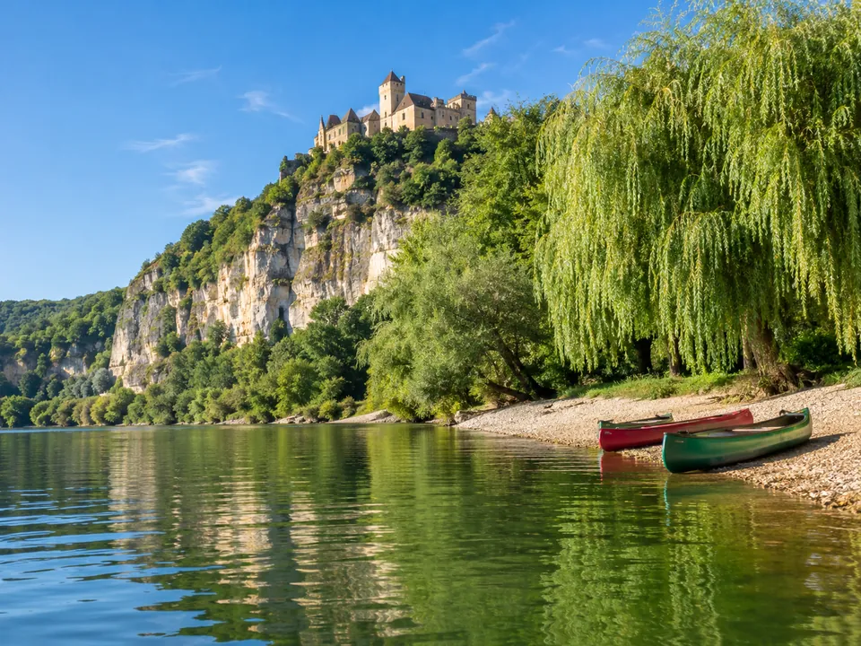 The Dordogne below Beynac, seen from the route des Gabarriers